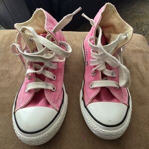 Kids Pink High-Top Sneakers